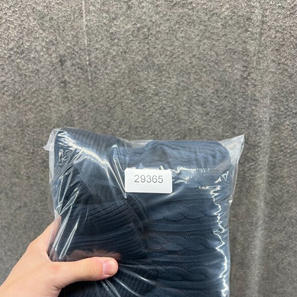 Tommy Hilfiger Sweater Womens XXL Blue Cable Knit Cowl Neck Tie Dye Fleece - Picture 12 of 13